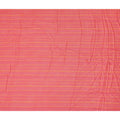 Coral Pink Stripe Synthetic Chiffon Fabric
