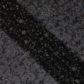 Jet Black Pure Silk Georgette Fabric 110cm