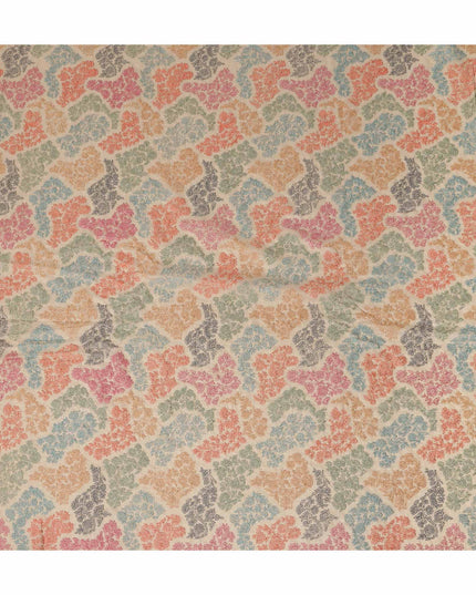 Multicolor Paisley Cotton Voile Embroidery Fabric 110cm India