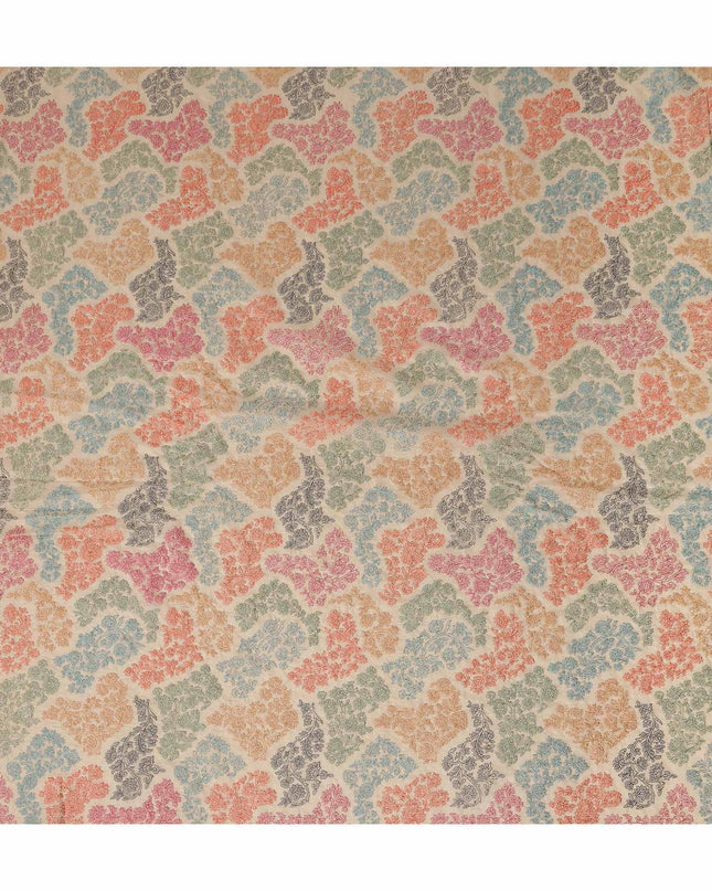 Multicolor Paisley Cotton Voile Embroidery Fabric 110cm India
