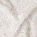 Pearl White Floral Sequin Georgette Fabric 110cm