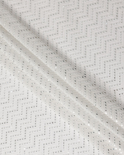 Snow White Pure Silk Georgette Fabric 110cm