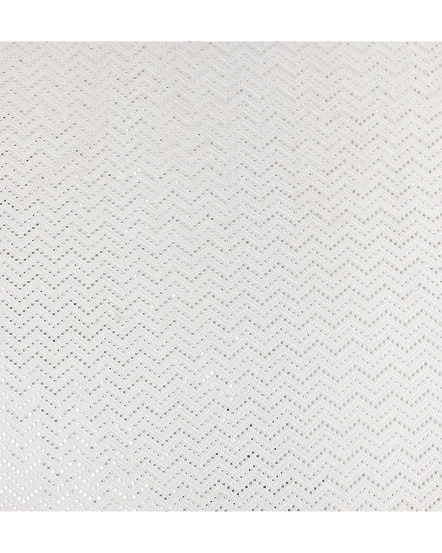 Snow White Pure Silk Georgette Fabric 110cm