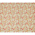Beige Floral Cotton Voile Fabric 110cm India