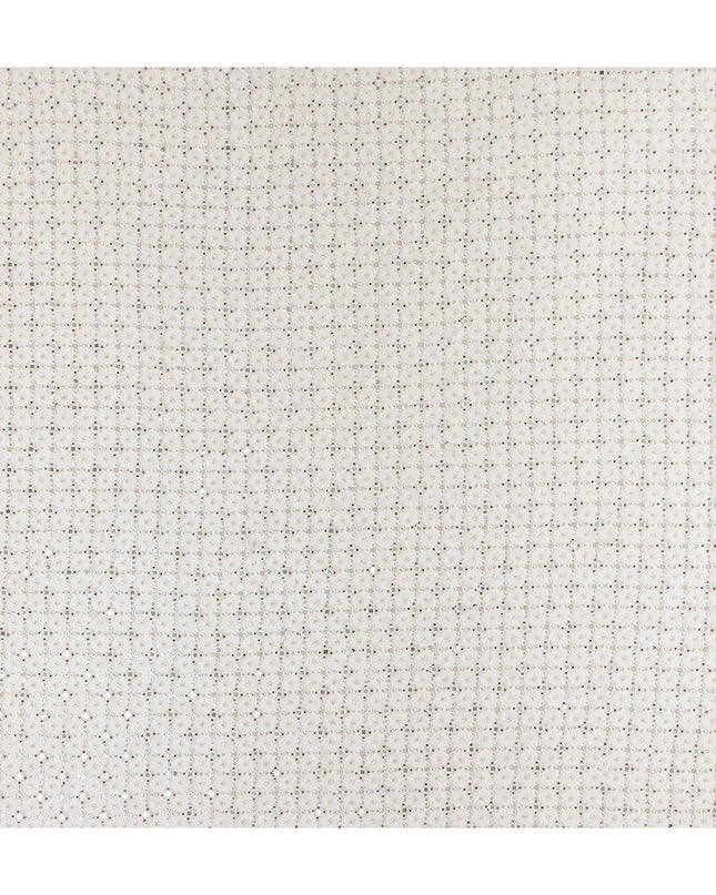 Pearl Ivory Pure Silk Georgette Fabric 110cm