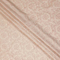 Peach Pink Floral Cotton Voile Embroidery Fabric 110cm India