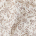 White Floral Cotton Voile Embroidery Fabric 110cm India