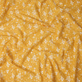 Yellow Floral Cotton Lawn Printed Fabric 110cm India