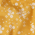 Yellow Floral Cotton Lawn Printed Fabric 110cm India