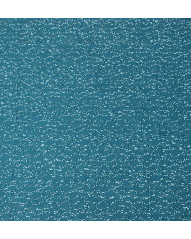 Blue Stripe Cotton Lawn Printed Fabric 110cm India
