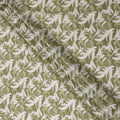 Green Leaf Cotton Lawn Printed Fabric 110cm India