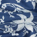Blue Floral Cotton Lawn Printed Fabric 110cm India