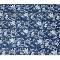 Blue Floral Cotton Lawn Printed Fabric 110cm India