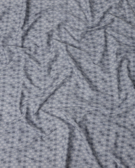 Grey Abstract Cotton Lawn Printed Fabric 110cm India