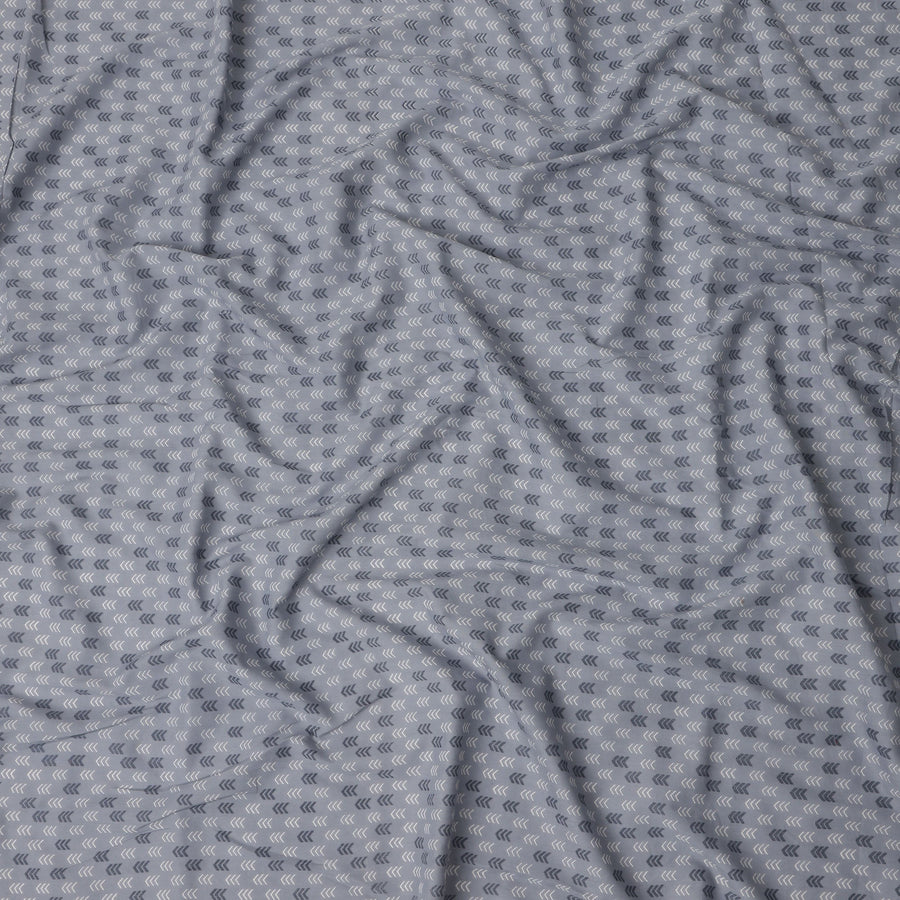 Grey Abstract Cotton Lawn Printed Fabric 110cm India