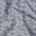 Grey Abstract Cotton Lawn Printed Fabric 110cm India