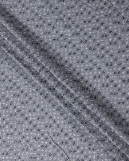 Grey Abstract Cotton Lawn Printed Fabric 110cm India
