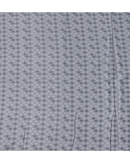 Grey Abstract Cotton Lawn Printed Fabric 110cm India