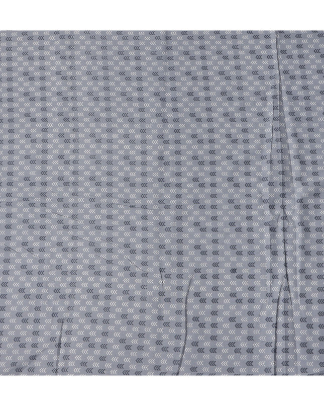 Grey Abstract Cotton Lawn Printed Fabric 110cm India