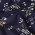 Blue Geometric Cotton Lawn Printed Fabric 110cm India