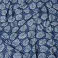 Blue Floral Cotton Lawn Printed Fabric 110cm India