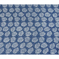 Blue Floral Cotton Lawn Printed Fabric 110cm India