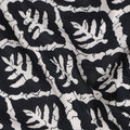 Black Geometric Cotton Lawn Printed Fabric 110cm India