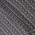 Black Geometric Cotton Lawn Printed Fabric 110cm India