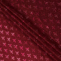 Red Floral Cotton Lawn Printed Fabric 110cm India