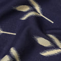 Blue Leaf Cotton Lawn Printed Fabric 110cm India