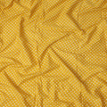 Yellow Polka Dot Cotton Lawn Printed Fabric 110cm India