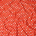 Orange Floral Cotton Lawn Printed Fabric 110cm India