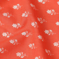 Orange Floral Cotton Lawn Printed Fabric 110cm India