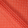 Orange Floral Cotton Lawn Printed Fabric 110cm India