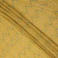 Yellow Geometric Cotton Lawn Printed Fabric 110cm India