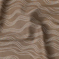 Brown Stripe Cotton Lawn Printed Fabric 110cm India