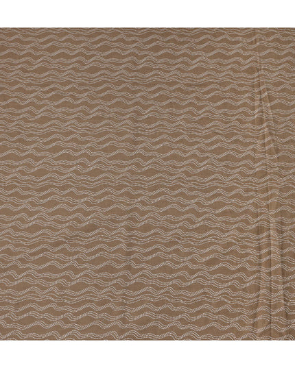 Brown Stripe Cotton Lawn Printed Fabric 110cm India