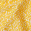 Yellow Stripe Cotton Lawn Printed Fabric 110cm India