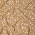 Brown Floral Cotton Lawn Printed Fabric 110cm India