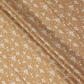 Brown Floral Cotton Lawn Printed Fabric 110cm India