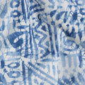 Blue Abstract Cotton Lawn Printed Fabric 110cm India