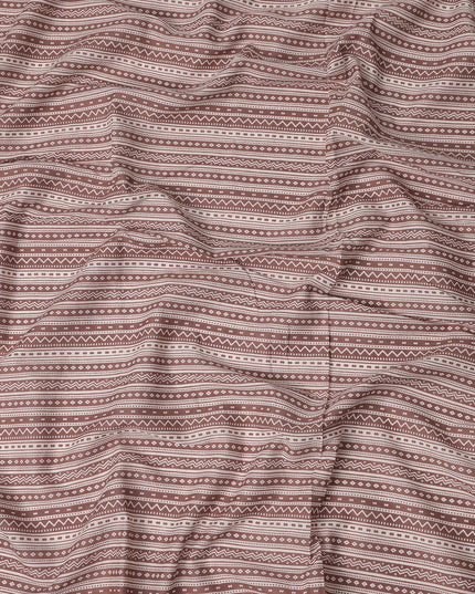 Pink Stripe Cotton Lawn Printed Fabric 110cm India