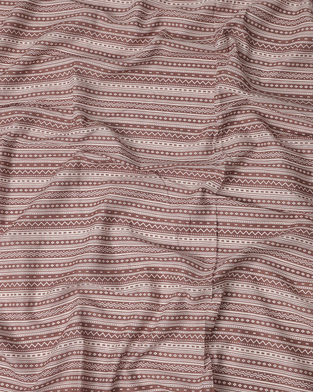 Pink Stripe Cotton Lawn Printed Fabric 110cm India