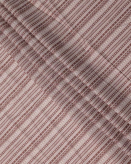 Pink Stripe Cotton Lawn Printed Fabric 110cm India