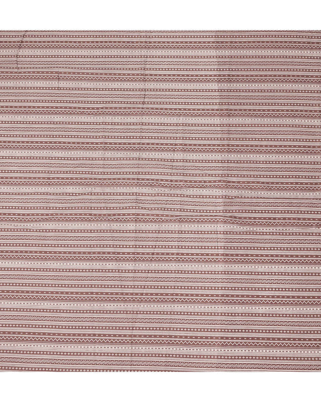 Pink Stripe Cotton Lawn Printed Fabric 110cm India