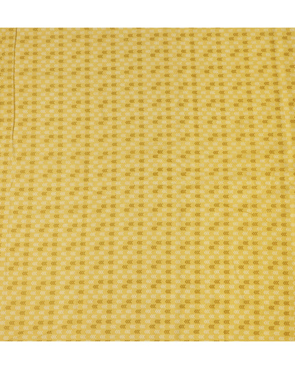 Yellow Abstract Cotton Lawn Printed Fabric 110cm India