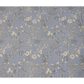 Grey Floral Cotton Lawn Printed Fabric 110cm India