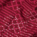 Red Geometric Cotton Lawn Printed Fabric 110cm India