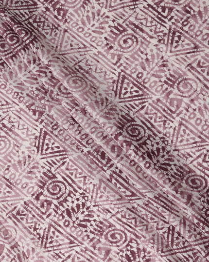 Purple Abstract Cotton Lawn Printed Fabric 110cm India