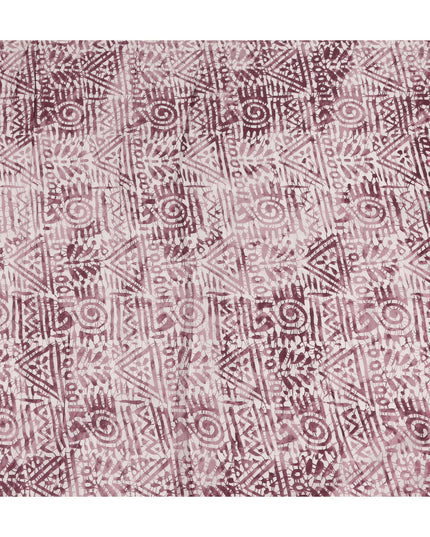 Purple Abstract Cotton Lawn Printed Fabric 110cm India